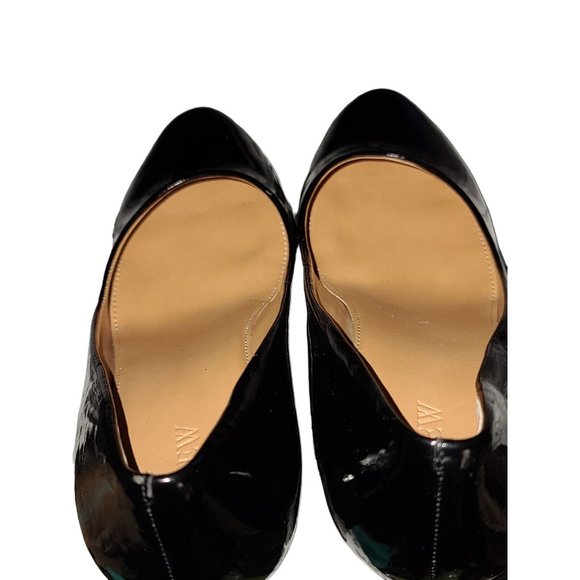 J.Crew Factory Sylvia Faux Patent Leather Wedges Heels # 95993 Womens Sz 9   sb3 - Picture 6 of 11
